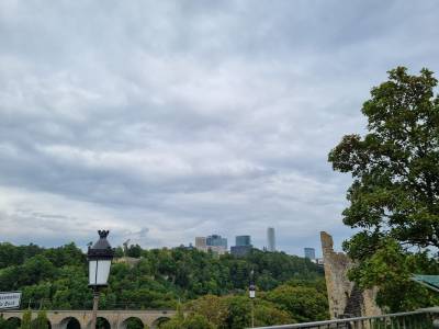 Blick aus der Ferne auf den Kirchberg